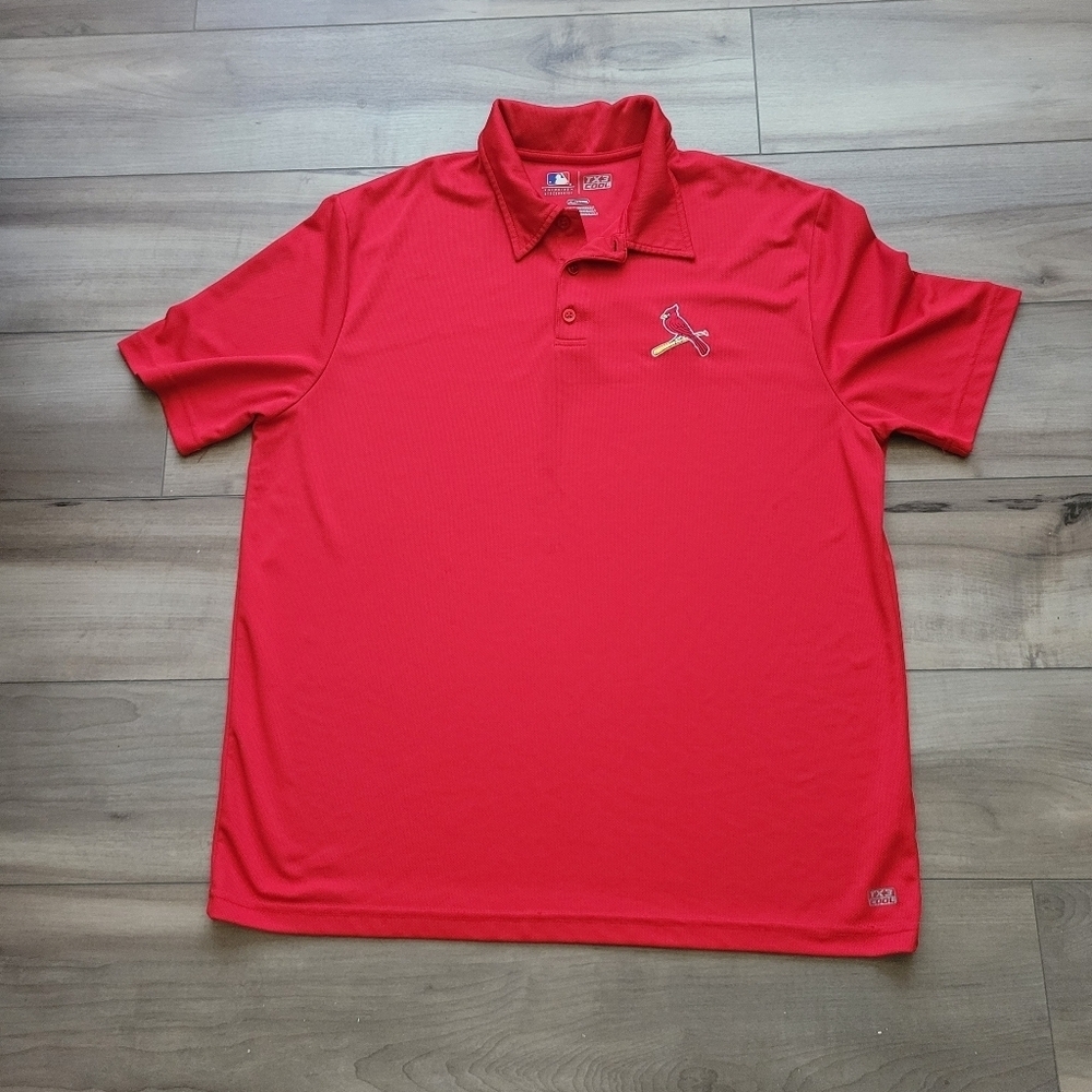 MLB St Louis Cardinals Red Polo